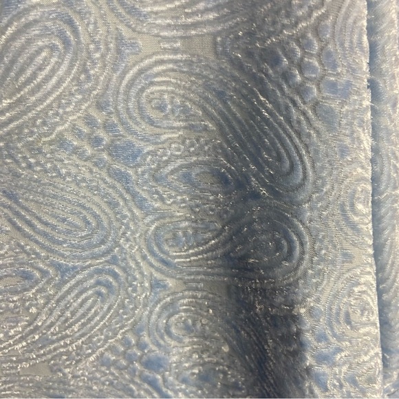 Wrangler Size Large Powder Blue Rinestone Snap Down Shirt Velvet Burn Out Top - Picture 3 of 7